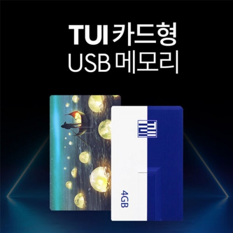 투이(TUI) 카드형 USB메모리(2.0) [10개부터 구매가능, 판촉물 도매 커스텀 굿즈 주문제작]